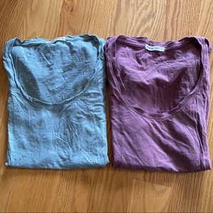 Lot of 2 Marine Layer Slub U Neck Tee eco friendly